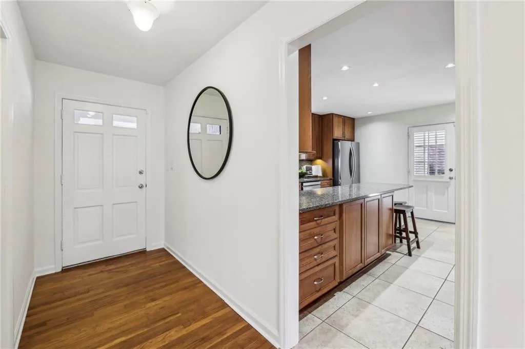 Front entry is bright with fresh interior paint