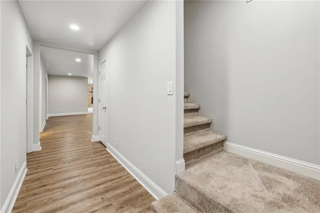 Basement is light, bright and has LPV flooring