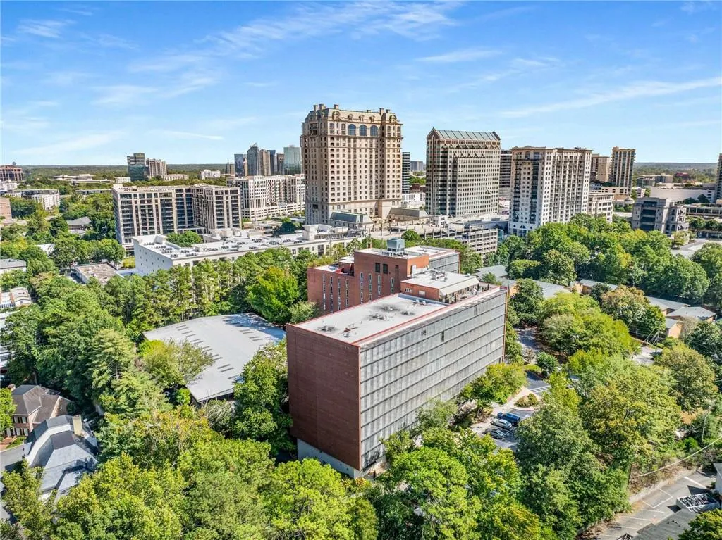 View of urban area featuring a tree filled landscape
