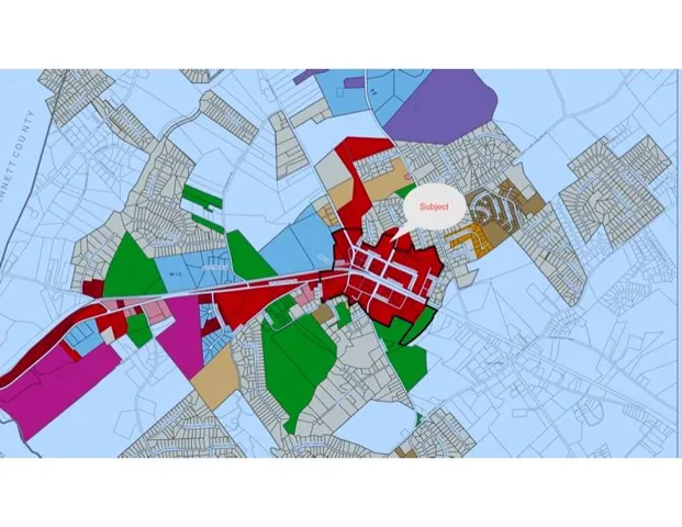 Zoomed zoning map