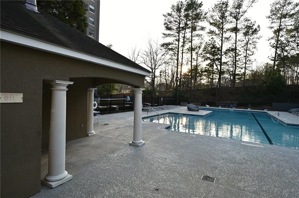 View of pool with a patio