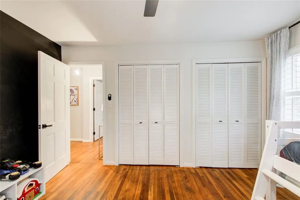 Secondary BR #1 with Chalkboard Wall and Great Closet Space