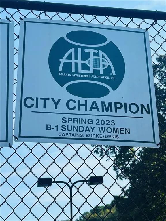 Tennis Court Sign.