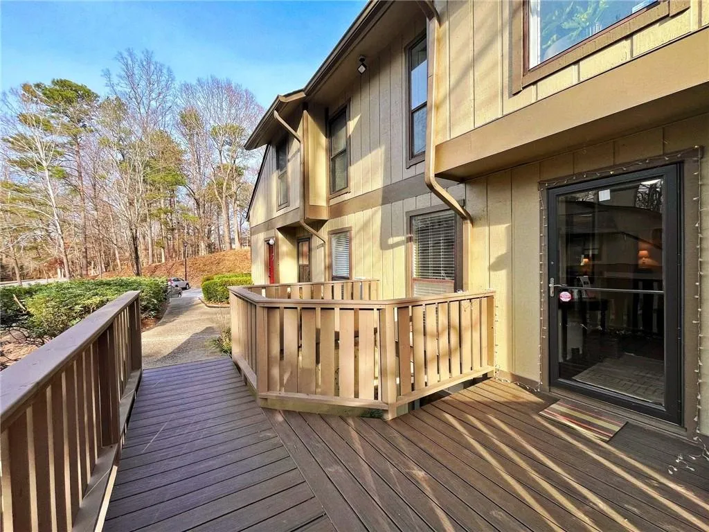 View of wooden terrace
