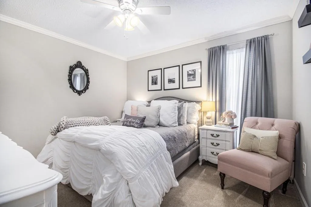 The Spacious Bedroom includes a Walk-In Closet, while the Full Bathroom offers generous counter space and a separate water closet with a shower/tub combo.
