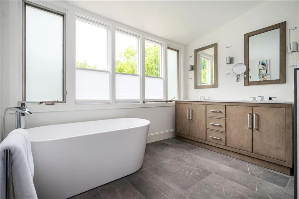Primary bathroom with soaking tub