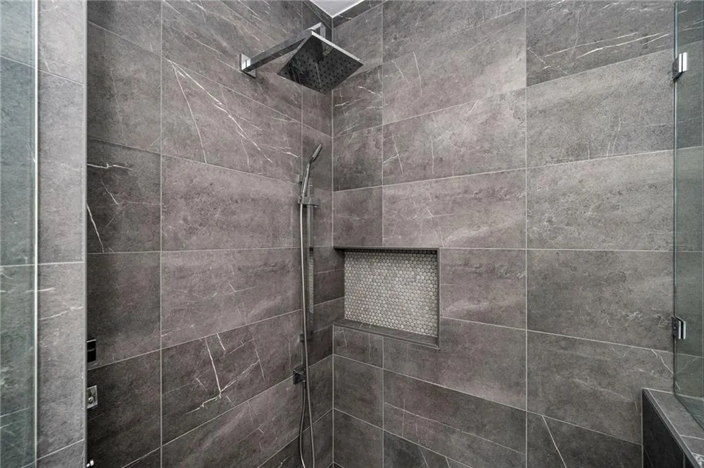 Shower in primary bathroom