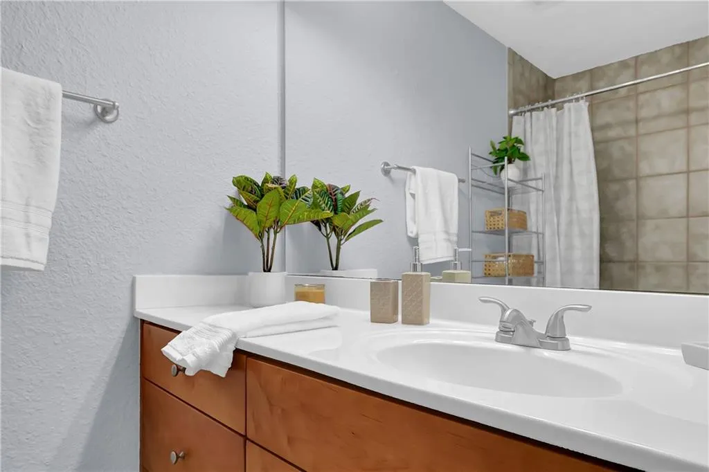 Bathroom with oversized vanity