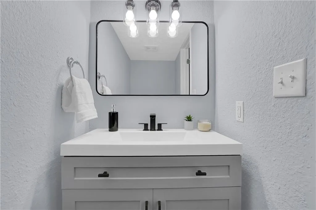 Bathroom featuring oversized vanity