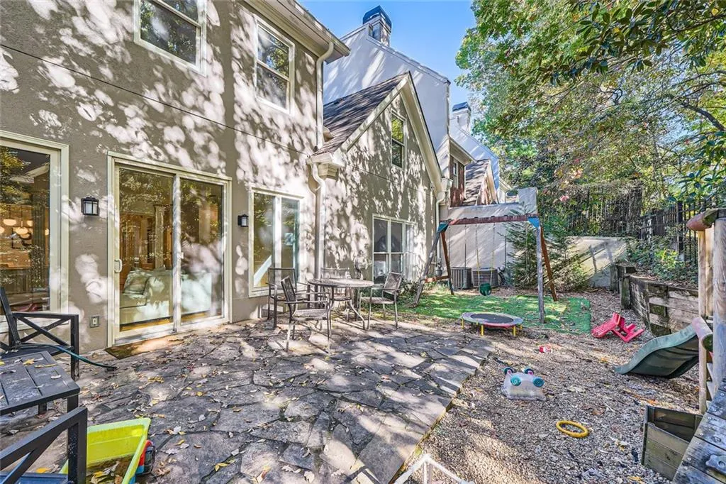 Large patio is quiet and private to enjoy your morning coffee.