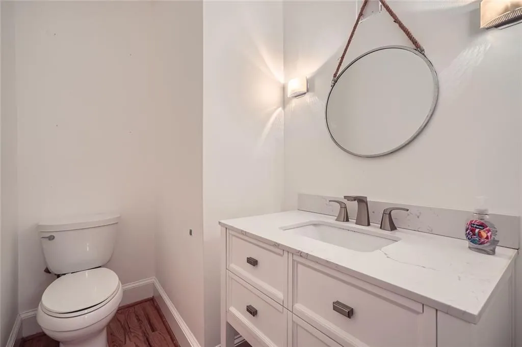 Powder room on main floor.