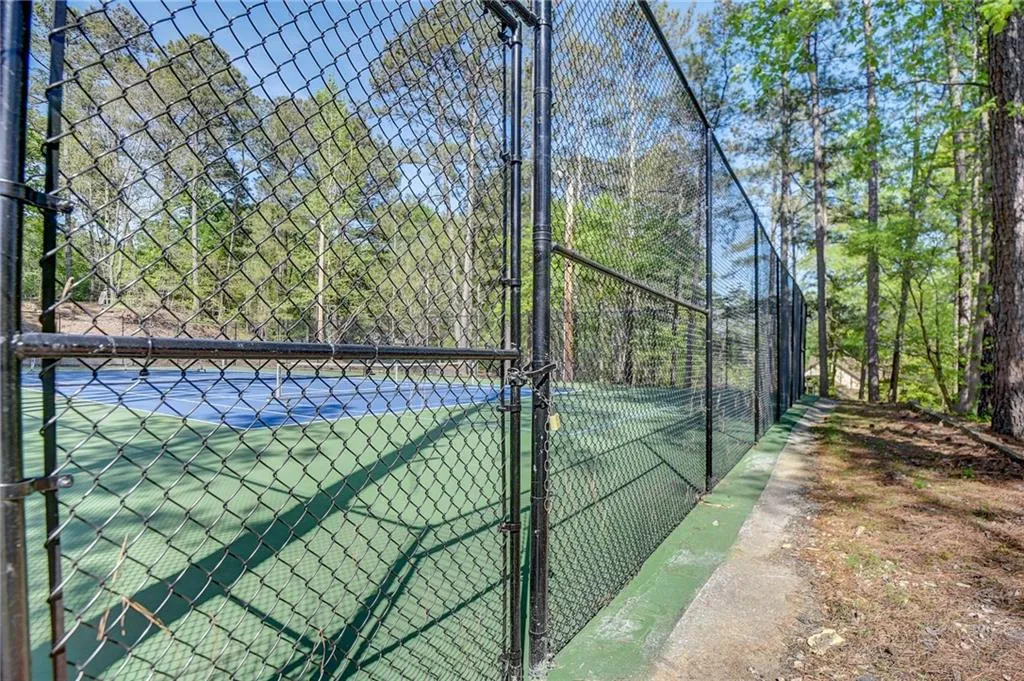 View of tennis court