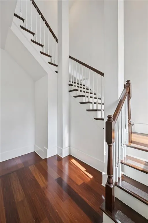 Stairway up to main level from foyer.