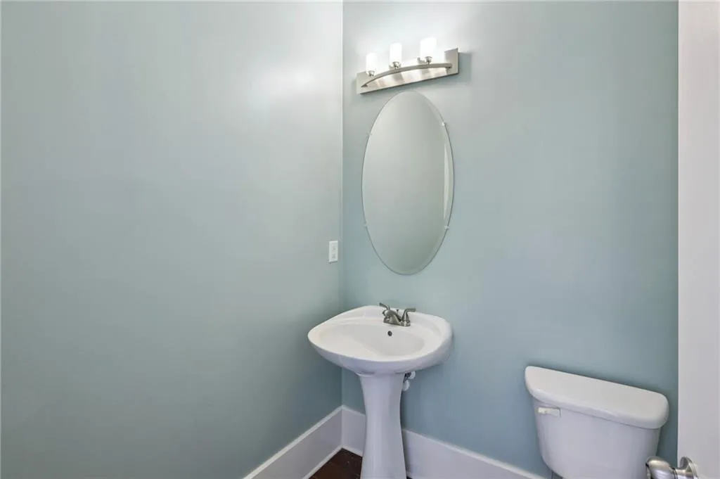 Half bathroom on main level.