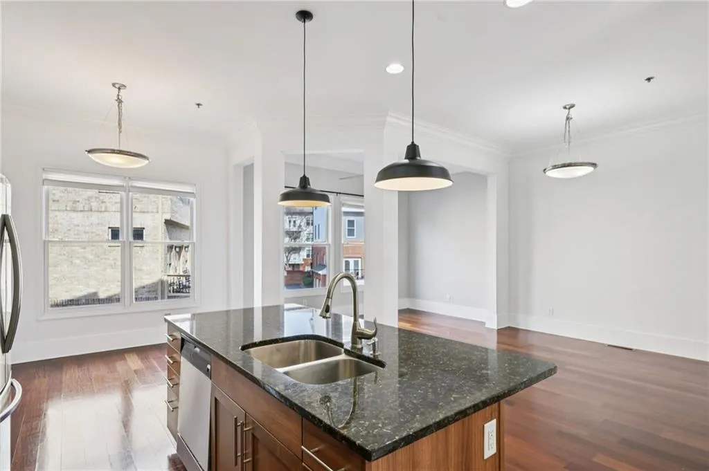 Space in back of frame can be a keeping room, office, whatever you need it to be. Formal dining on right, casual dining on left.