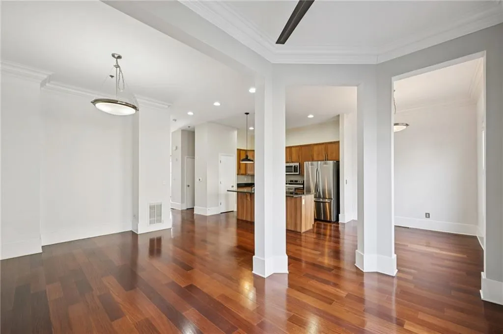 Dining room here on left could be a good-sized den if formal dining area is not needed.
