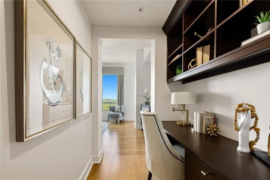 This photo showcases a cubby desk space in the unit - but the built-in is not installed in this unit.