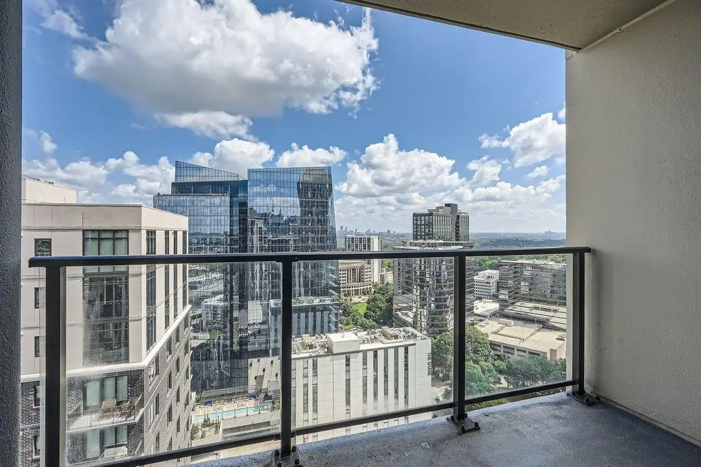 Balcony with a city view