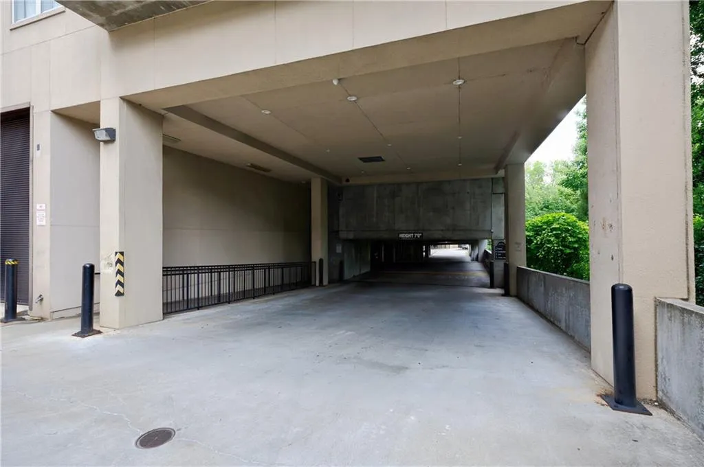 Parking garage entry