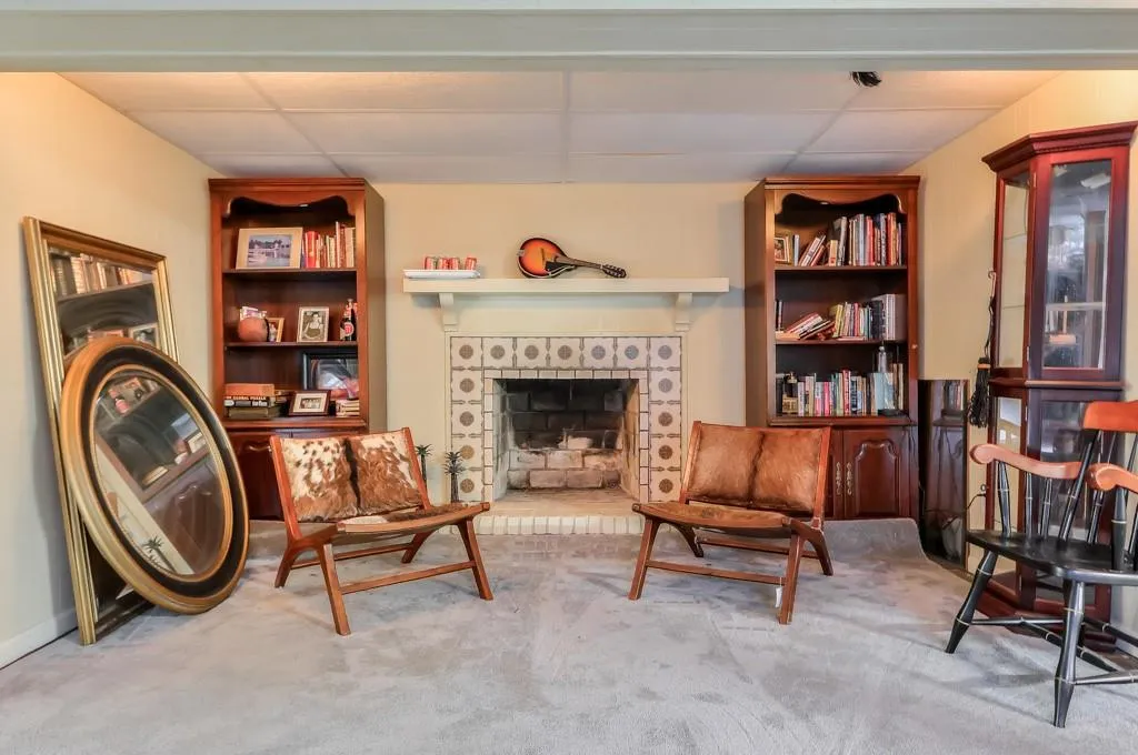 The basement has a finished living space