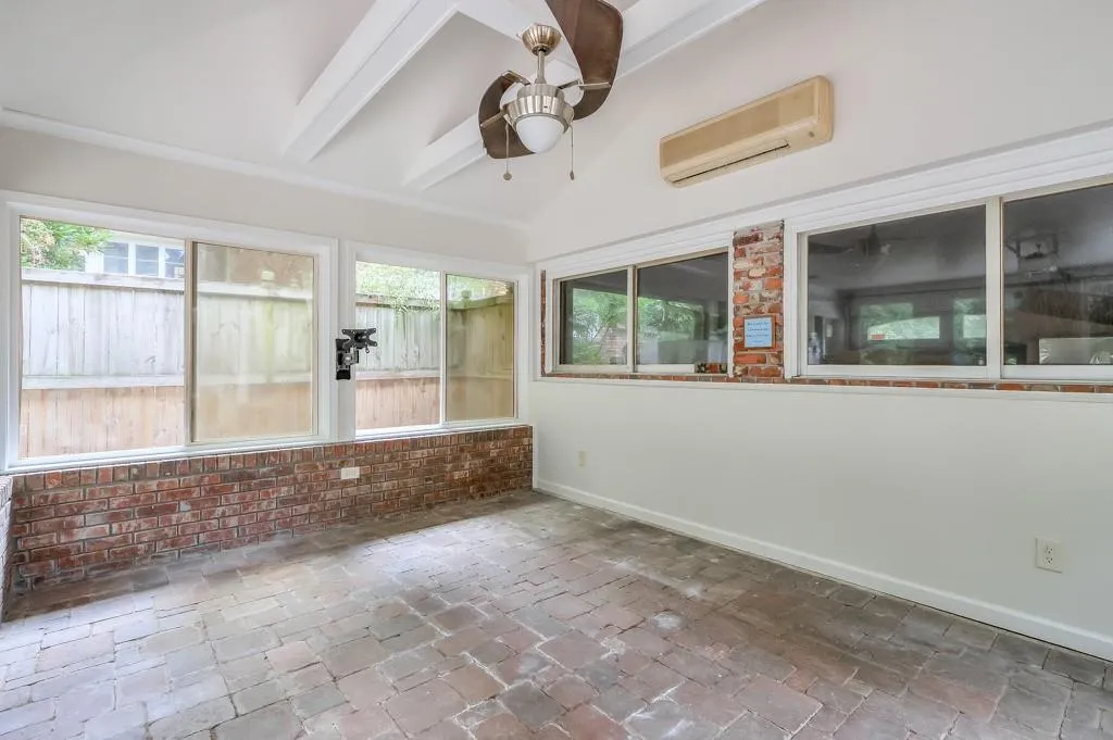 Sunroom with mini-split AC allows for year round enjoyment.