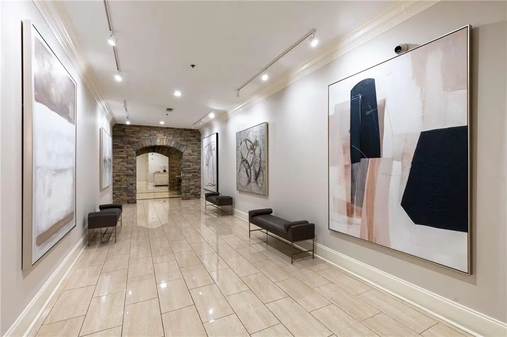 Greystone's Art Gallery is located on the main Lobby hallway between the Grotto and Elevator.