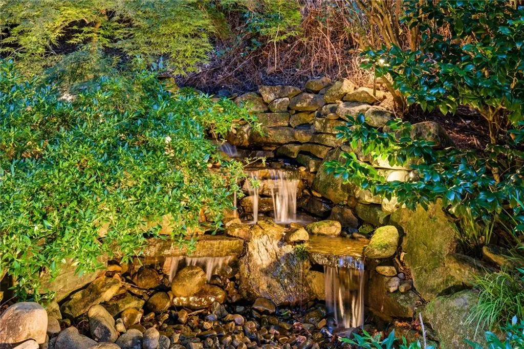 Waterfall adds a spa-like sound to the back patio