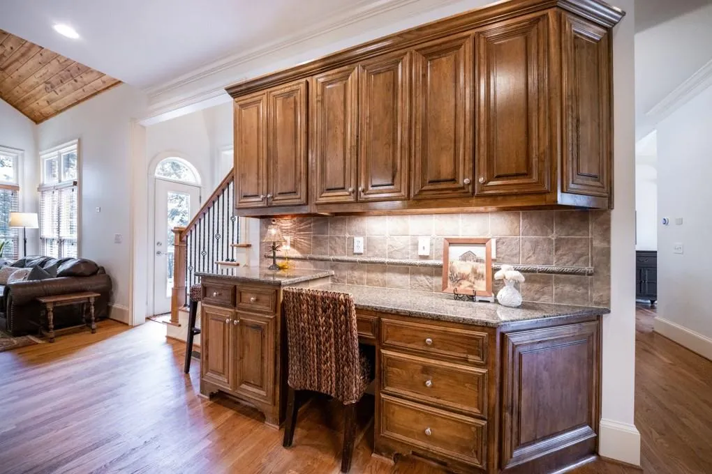 Desk area in kitchen