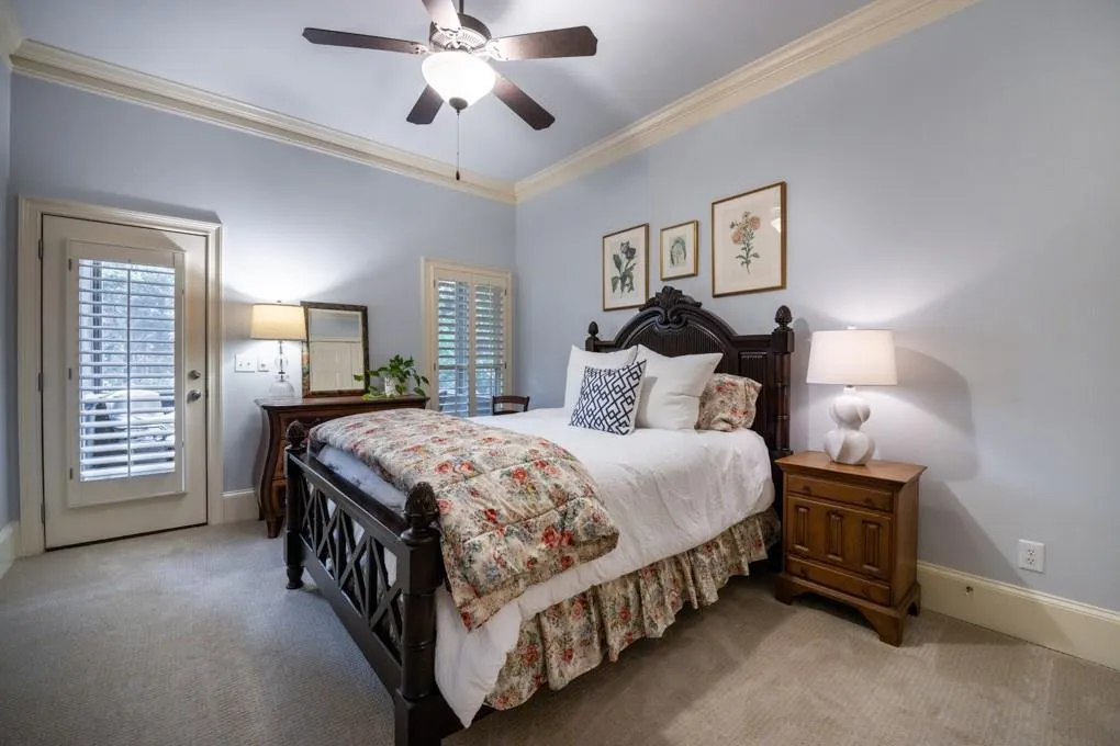 Main level Bedroom with access to screen porch