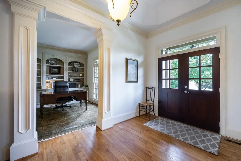 Study to the right of the foyer