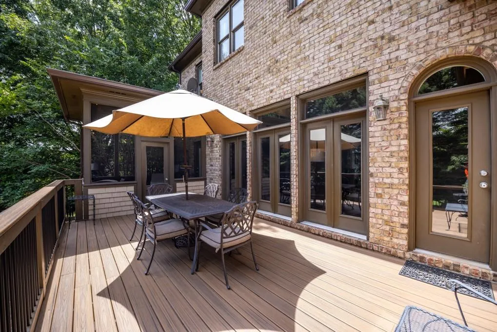 Trex deck accessed from keeping room &great room
