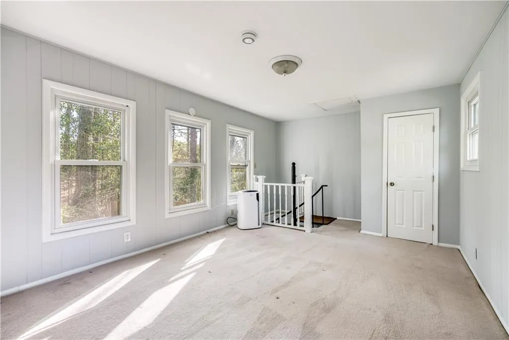 View of carpeted spare room
