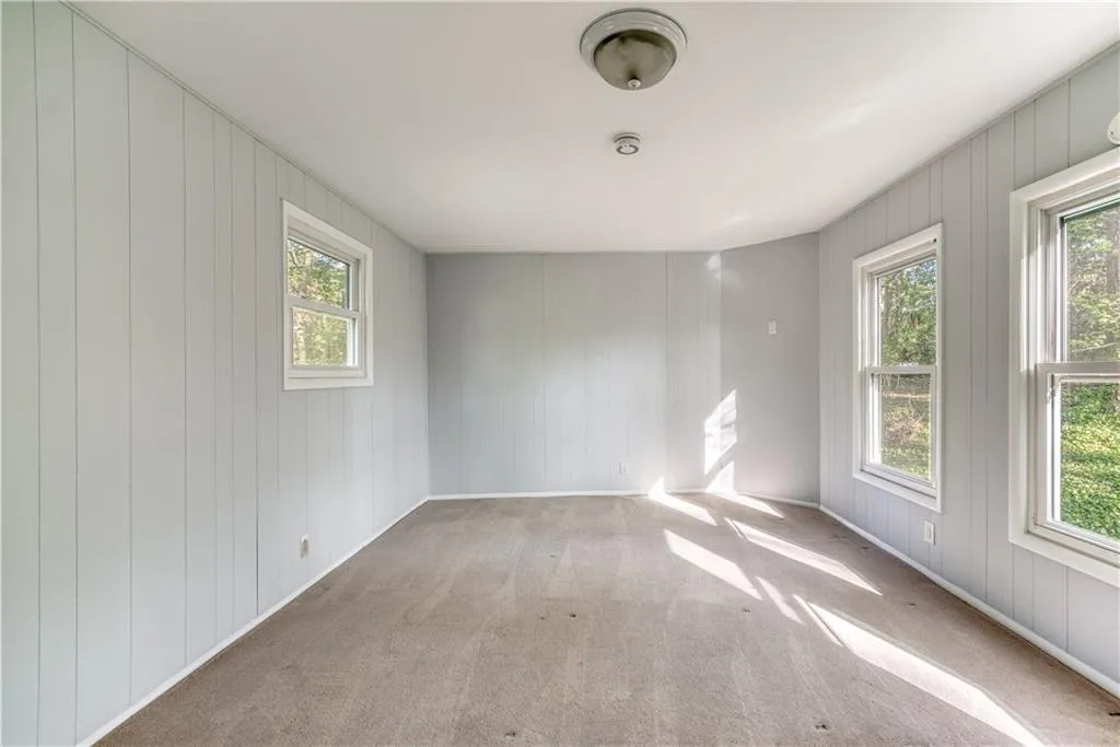 Carpeted spare room featuring a healthy amount of sunlight