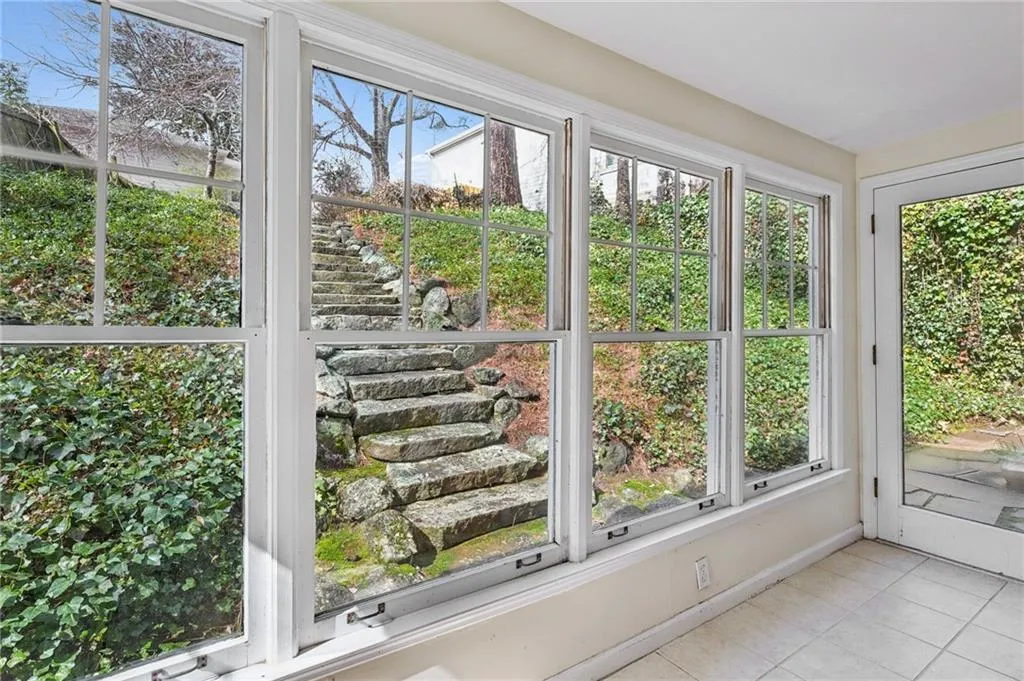 Family room or sunroom on the back of the house