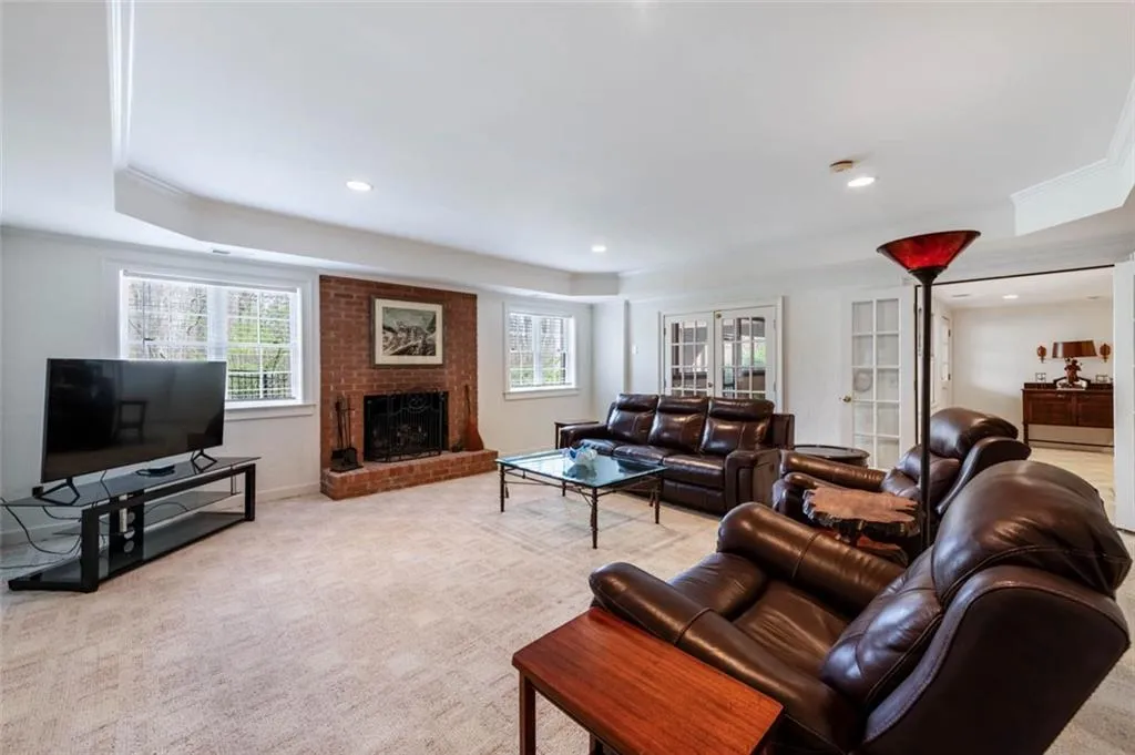 Additional Fireside Family Room on Terrace Level with Access to Screen Porch