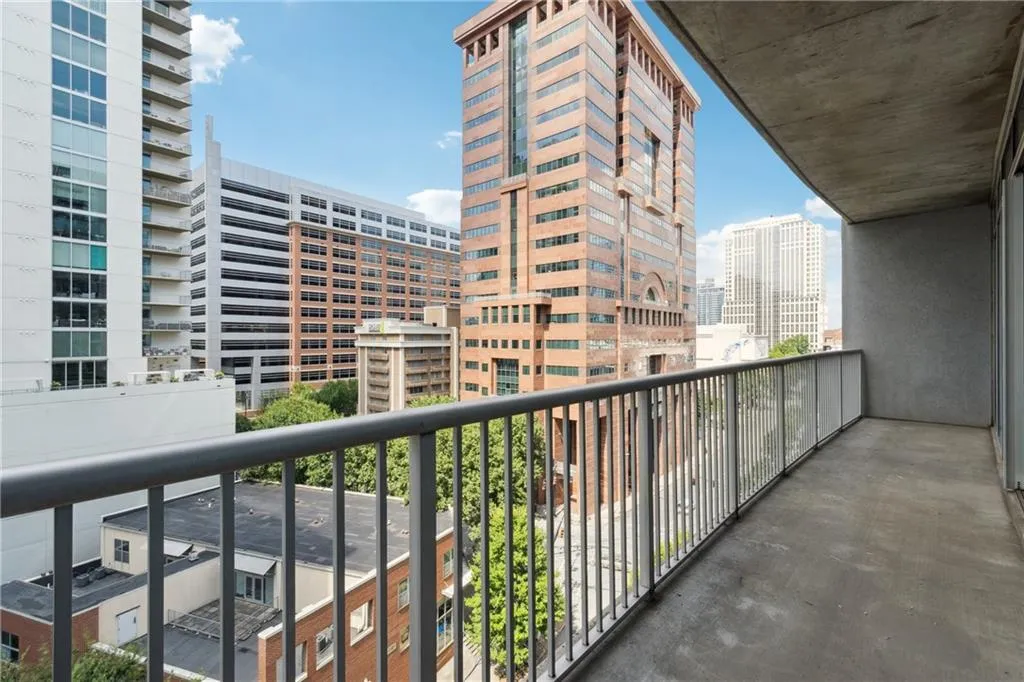Balcony with a city view