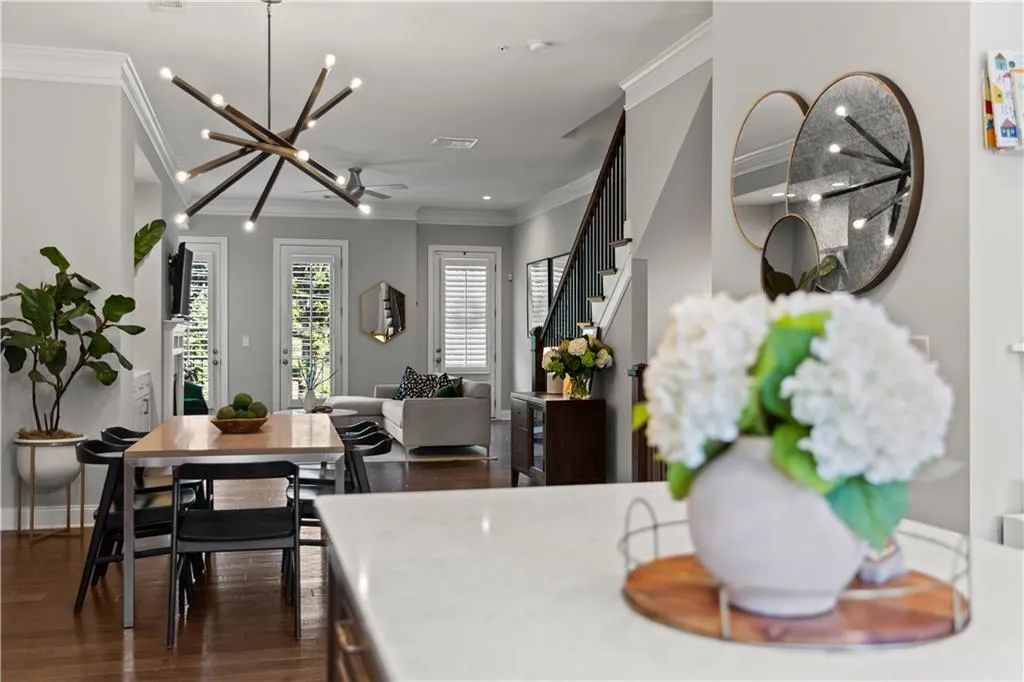 Upgraded lighting throughout acts like the jewelry of the home