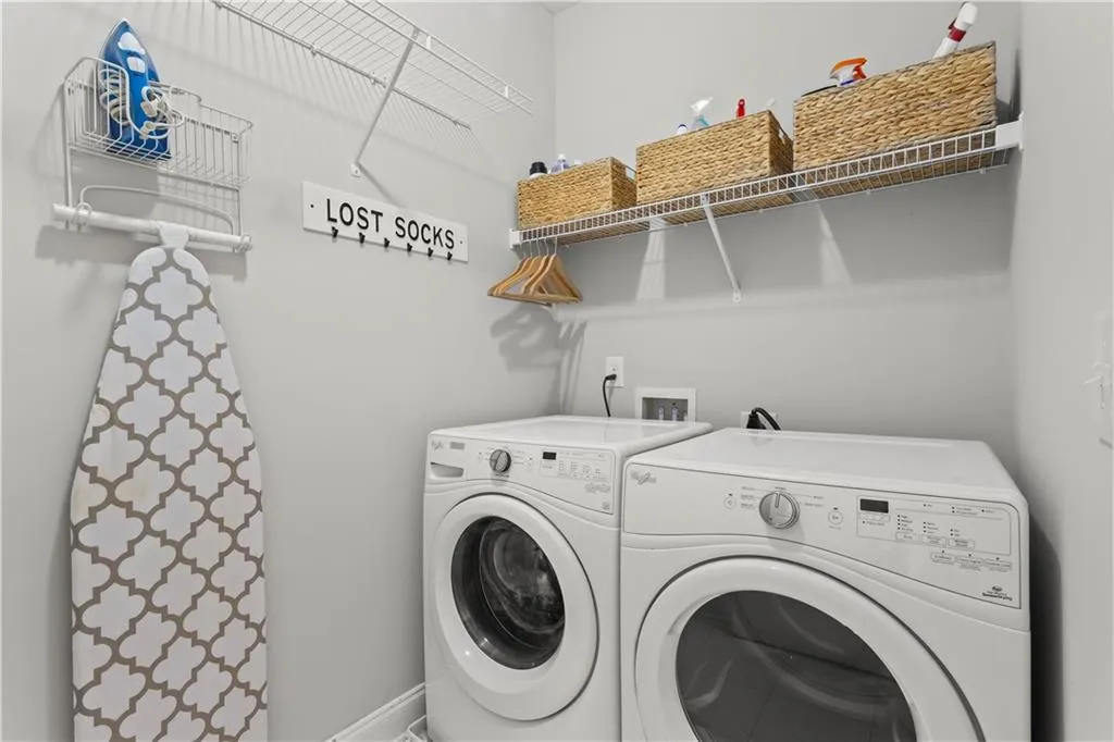 Spacious laundry room on second floor for ease of access