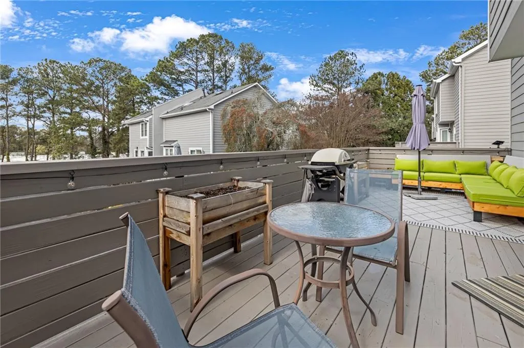 Deck with grilling area and outdoor furniture