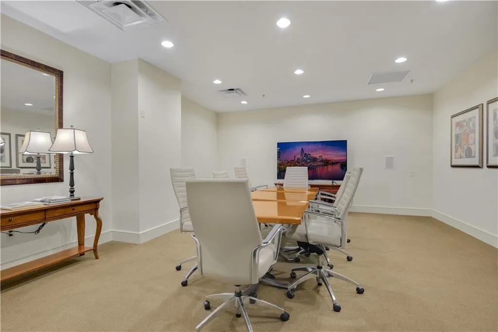 Conference Room with recessed lighting
