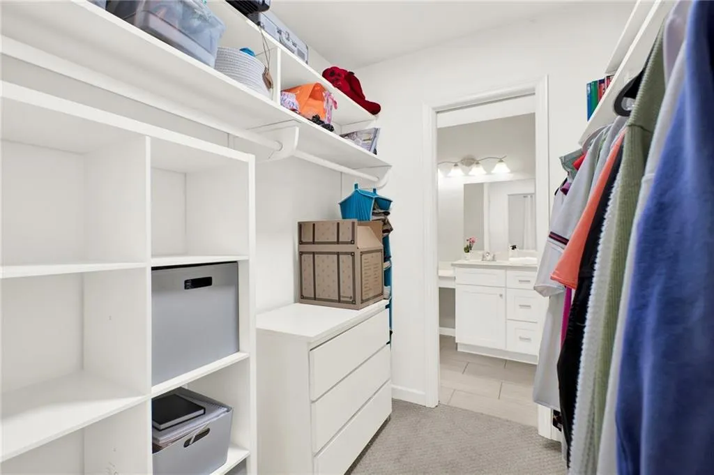 View of spacious closet