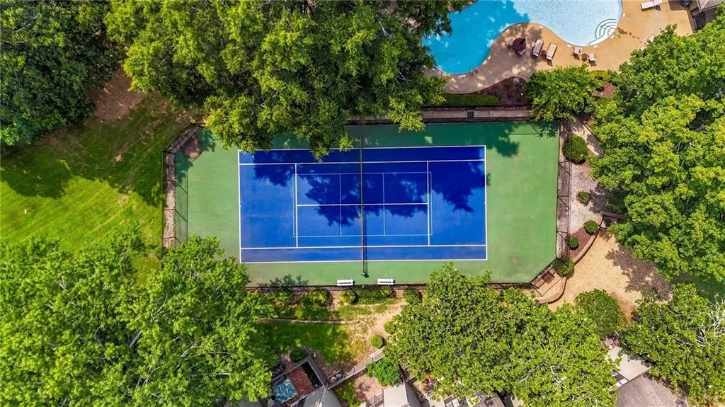 Bird's eye view of a pool