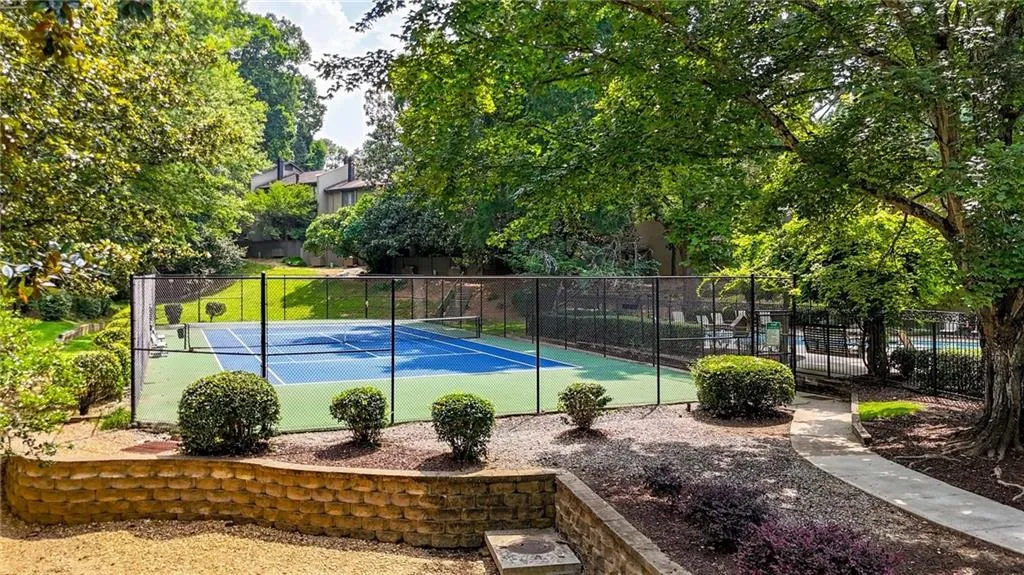 View of tennis court