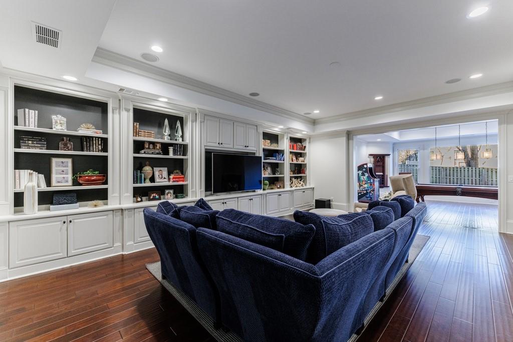 Tons of custom built-ins offer ample storage