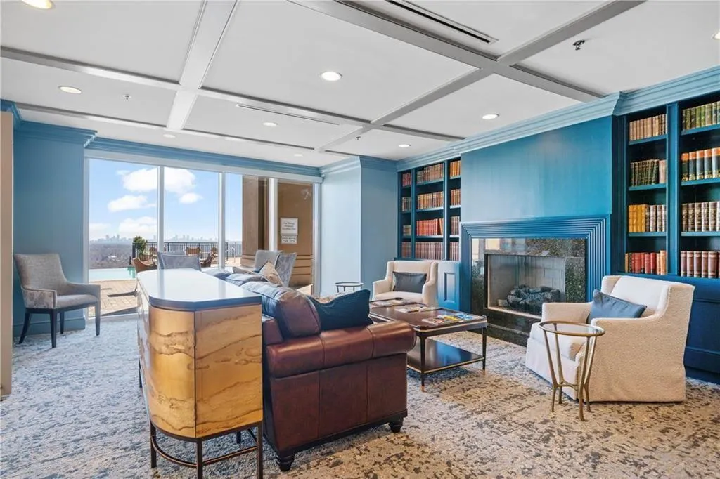Building game room/library.