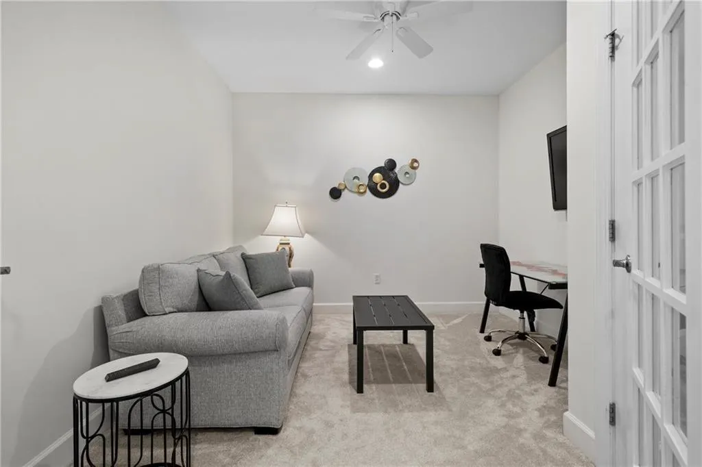 Light and bright secondary bedroom or office/flex space.