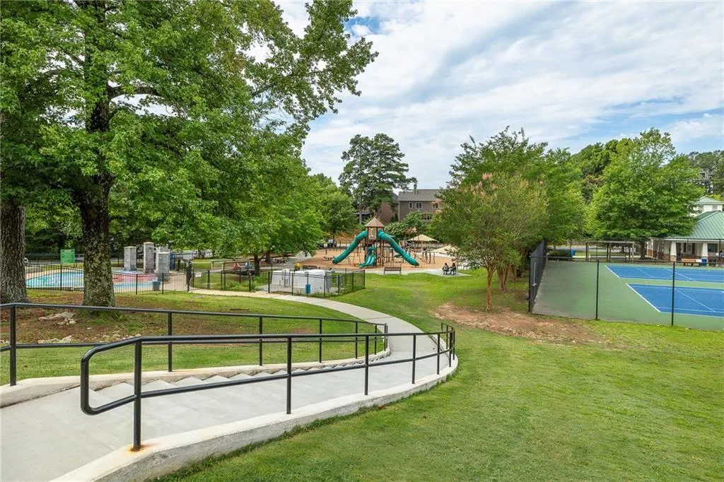 Playground and tennis courts