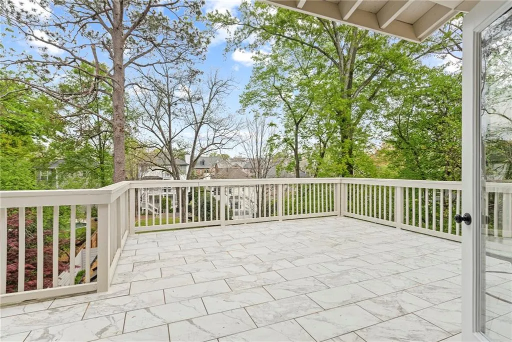 This is the private balcony off the primary bedroom - how nice is this?
