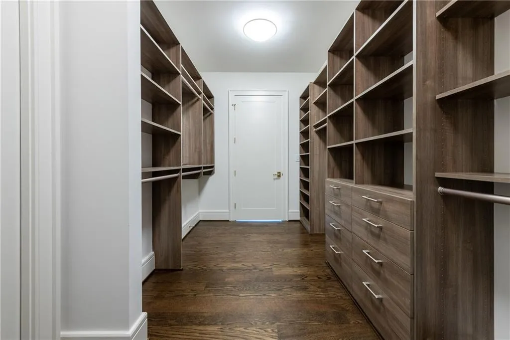 Large L-shaped closet.