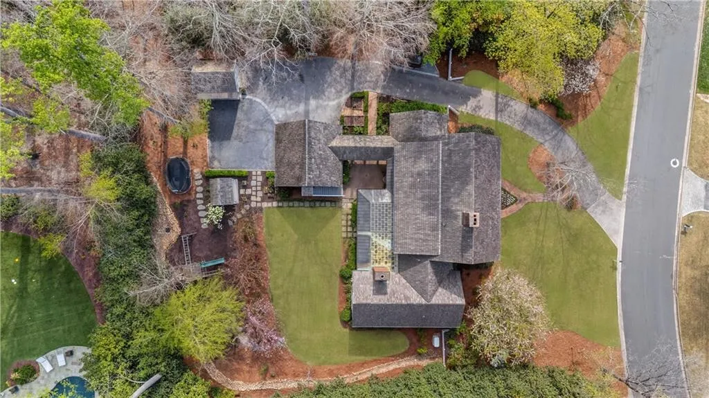 Aerial view of lot